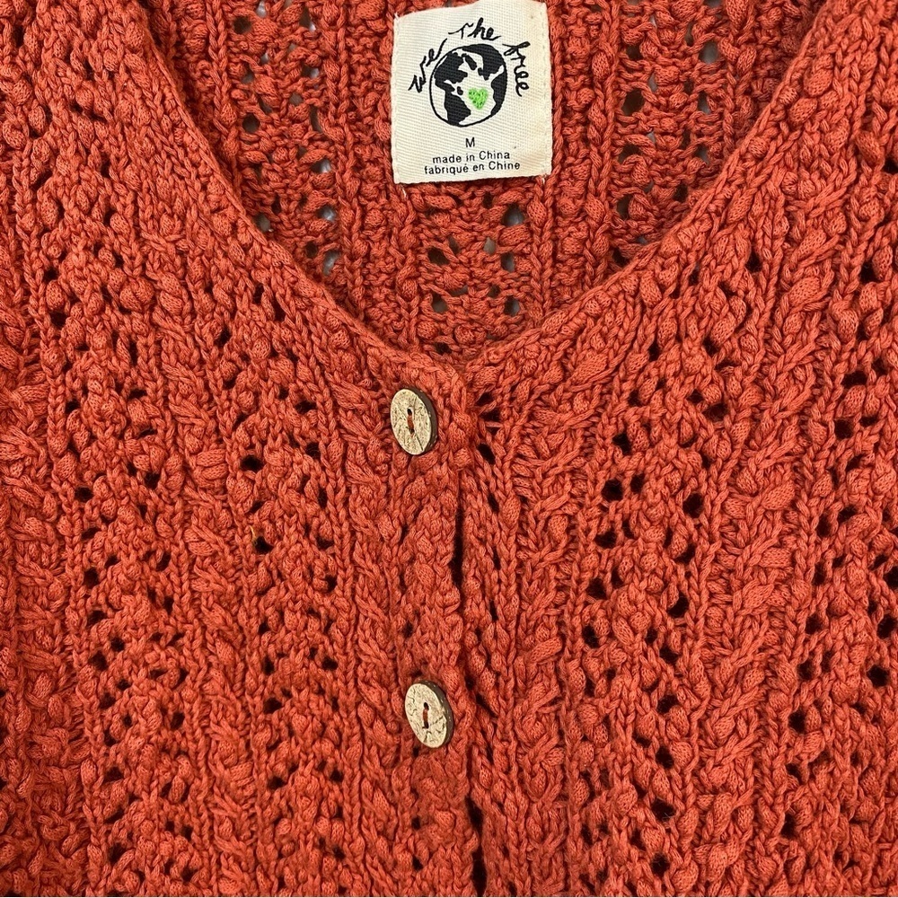 Free people knit crochet Vest Top in Rust - Picture 8 of 9